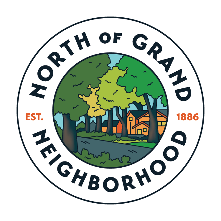 North of Grand Badge White Logo